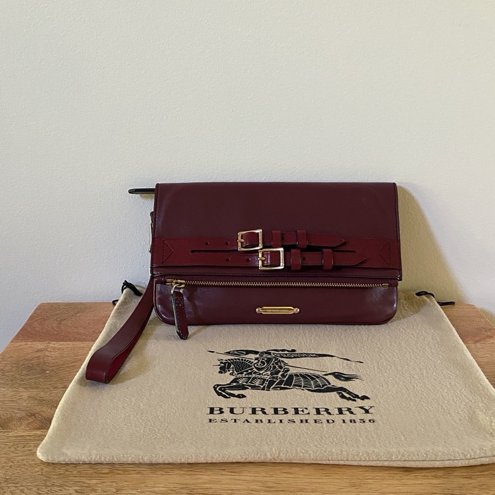 Burberry Deep Burgundy Wristlet - Picture 11 of 14